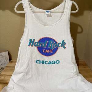 Vintage 90s Hard Rock Cafe Chicago Made In USA Single Stitch Tank Top - L